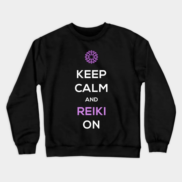 Keep Calm | Funny Chakra Qi Reiki Graphic Crewneck Sweatshirt by MeatMan